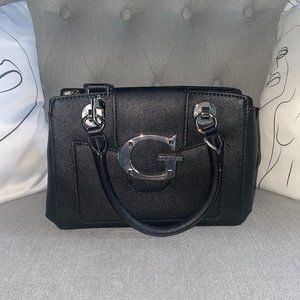 All Black & Silver GUESS Purse